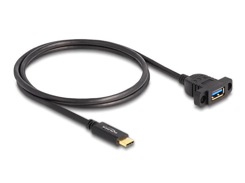 Delock USB 3.0-Einbaukabel USB C - USB A 1 m