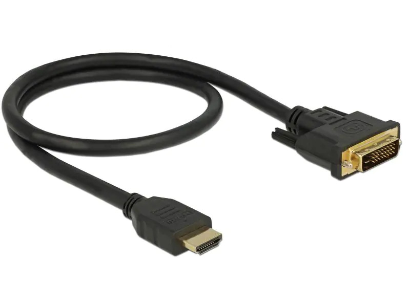 Delock Kabel HDMI - DVI, 0.5m, bidirektional