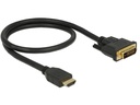 Delock Kabel HDMI - DVI, 0.5m, bidirektional