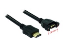 Delock Kabel HDMI - HDMI, 1 m 4K, 30 Hz, zum Einbau, verschraubbar