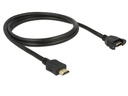 Delock Kabel HDMI - HDMI, 1 m 4K, 30 Hz, zum Einbau, verschraubbar