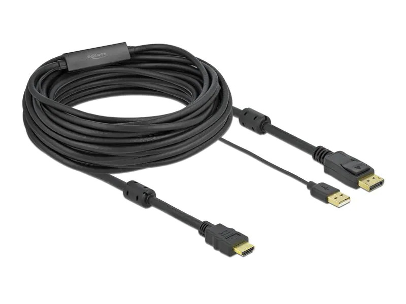 Delock Kabel HDMI – Displayport, 4K/30Hz, 10m