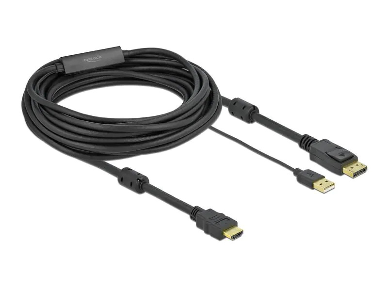 Delock Kabel HDMI – Displayport, 4K/30Hz, 7m