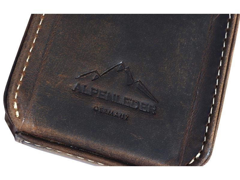 Alpenleder Stiftehalter Haferl Dunkelbraun