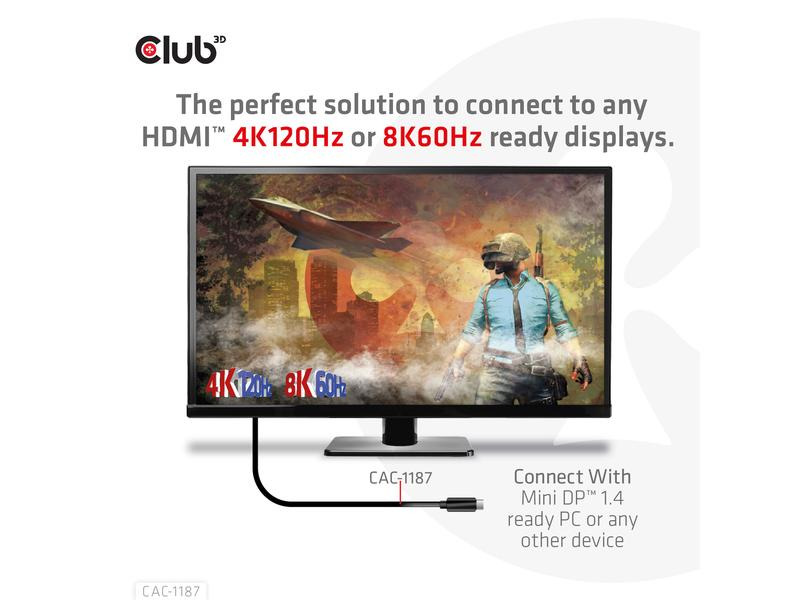 Club 3D Kabel CAC-1187 Mini-DisplayPort - HDMI, 1.8 m
