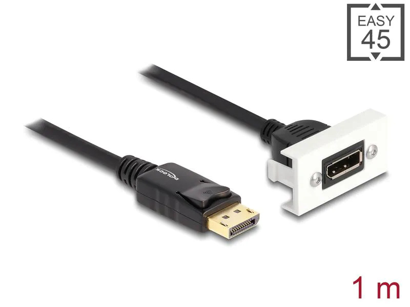 Delock Easy 45 DisplayPort 8K 30 Hz Modul mit Kabelpeitsche