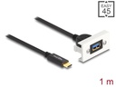 Delock Easy 45 Modul SuperSpeed USB-A zu USB-C, Kabelpeitsche