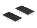Delock Klettrechtecke Schwarz 0.1 m x 50 mm, 10 Stück
