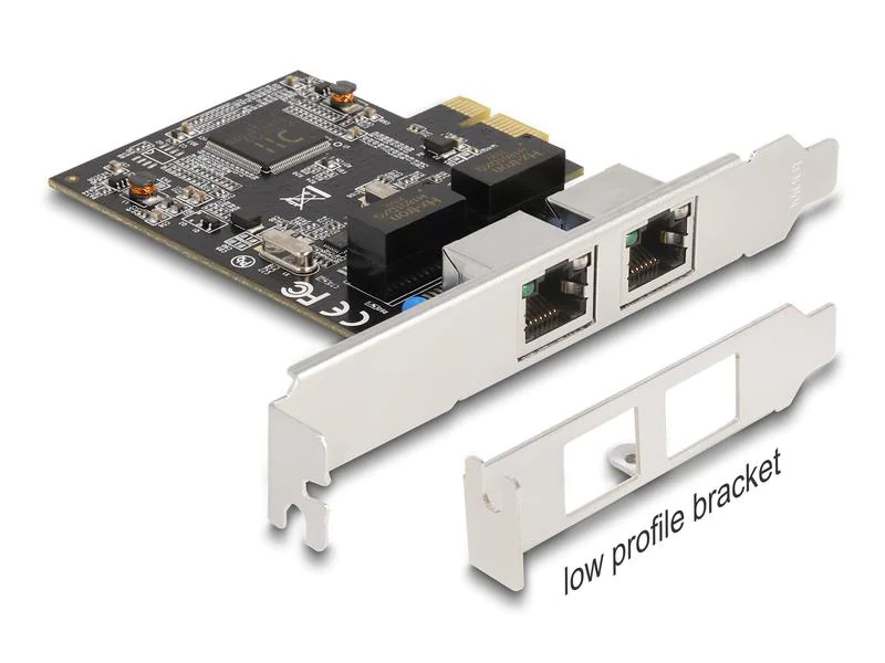 Delock Netzwerkkarte 2xRJ45 Gigabit PCI-Express x1