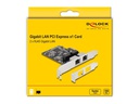 Delock Netzwerkkarte 2xRJ45 Gigabit PCI-Express x1