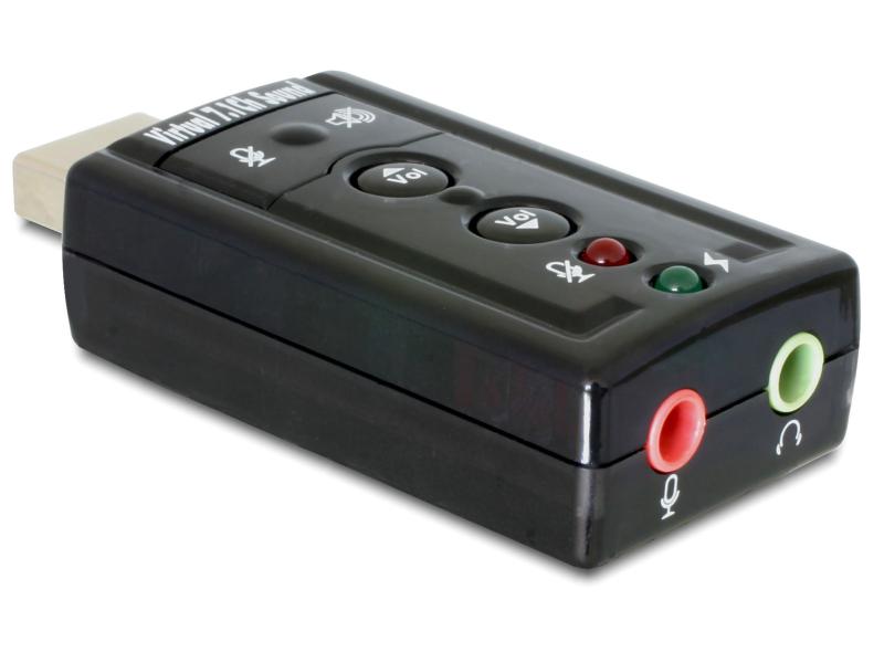 Delock Soundkarte USB2.0, Virtual 7.1, 24Bit/96Khz 3,5mm In/Out