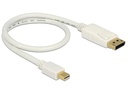 Delock Kabel Mini-DisplayPort DisplayPort, 50cm, 4K 60Hz, weiss