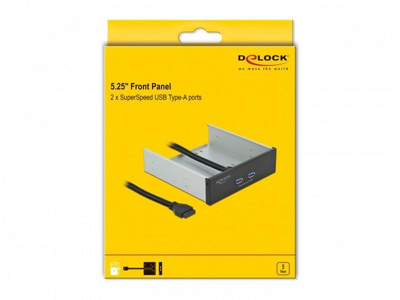 Delock Front Panel 2x USB-A für 5.25-Schacht