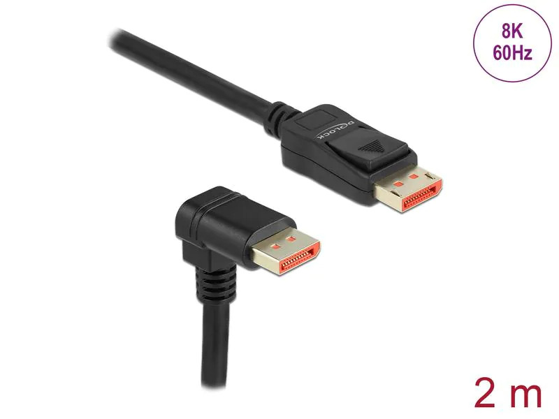 Delock Kabel Unten gewinkelt DisplayPort - DisplayPort, 2 m