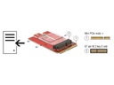 Delock Mini-PCI-Express-Karte Mini-PCIe - M.2 Key-E USB2.0