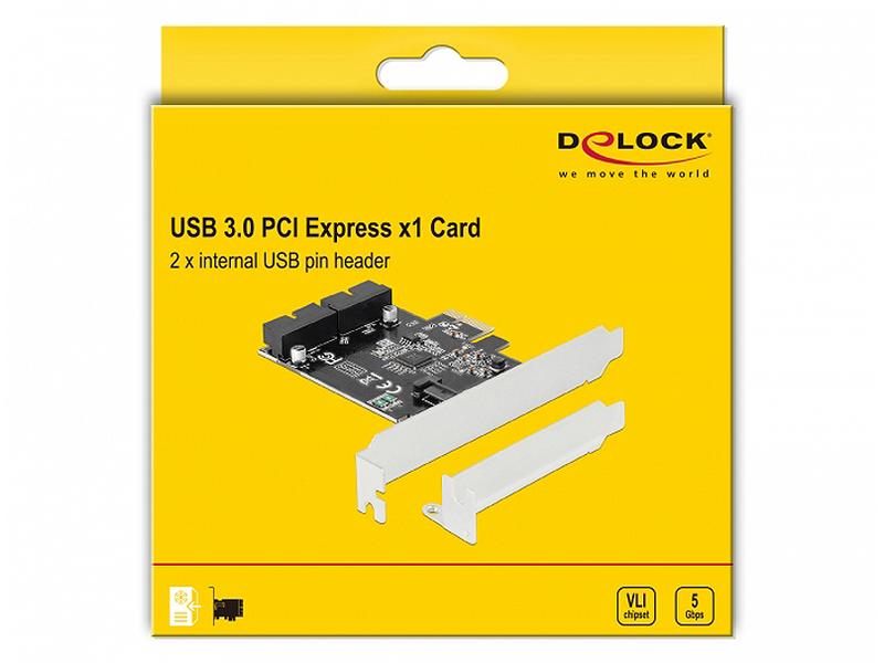 Delock PCI-Express-Karte 2x USB 3.0 intern (Pfostenstecker)