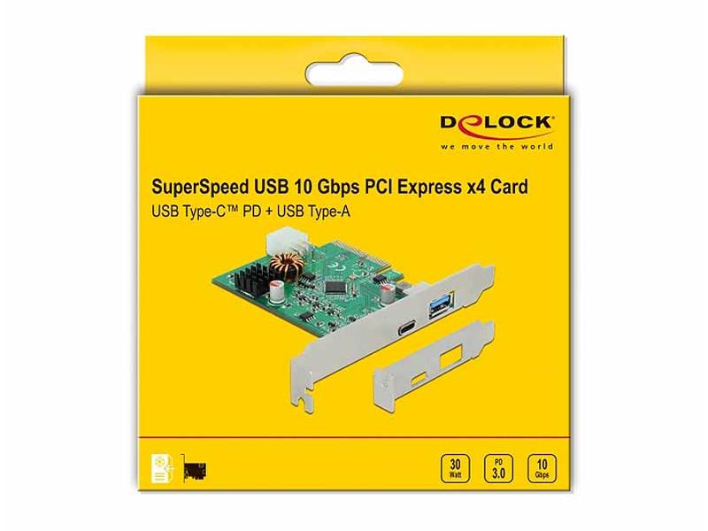 Delock PCI-Express-Karte 89001 2x USB 3.2, 10Gbs, LP
