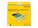 Delock PCI-Express-Karte 89001 2x USB 3.2, 10Gbs, LP