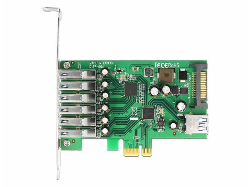 Delock PCI-Express-Karte 89377 USB 3.0 - 6x extern + 1x intern