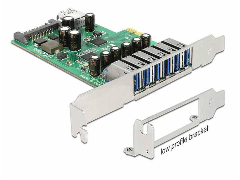 Delock PCI-Express-Karte 89377 USB 3.0 - 6x extern + 1x intern