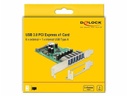Delock PCI-Express-Karte 89377 USB 3.0 - 6x extern + 1x intern