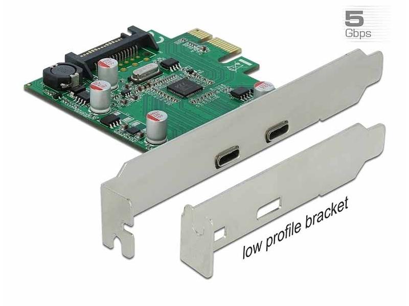 Delock PCI-Express-Karte 90493 USB-C - 2 Port, LP