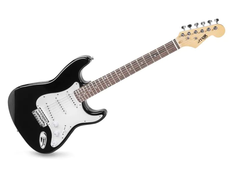 MAX E-Gitarre GigKit Kit Schwarz