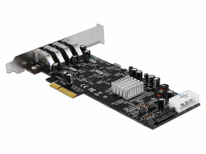 Delock PCI-Express-Karte USB 3.0 Typ-A - 4x Quad Channel