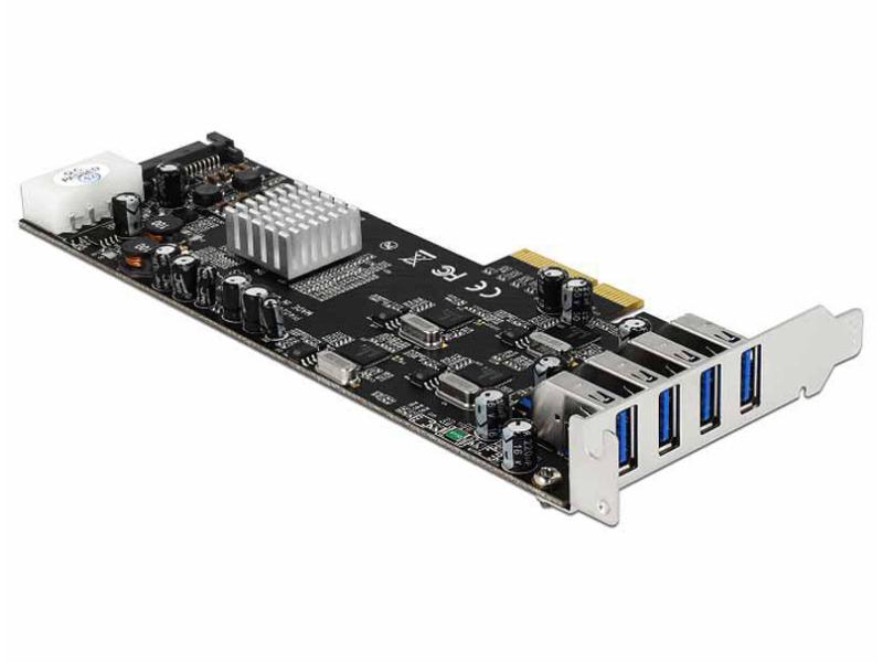 Delock PCI-Express-Karte USB 3.0 Typ-A - 4x Quad Channel