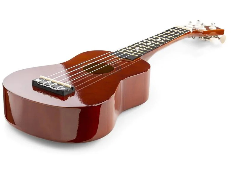 MAX Ukulele UKEY Set Soprano Dunkel Natur 21 Zoll