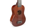 MAX Ukulele UKEY Set Soprano Dunkel Natur 21 Zoll