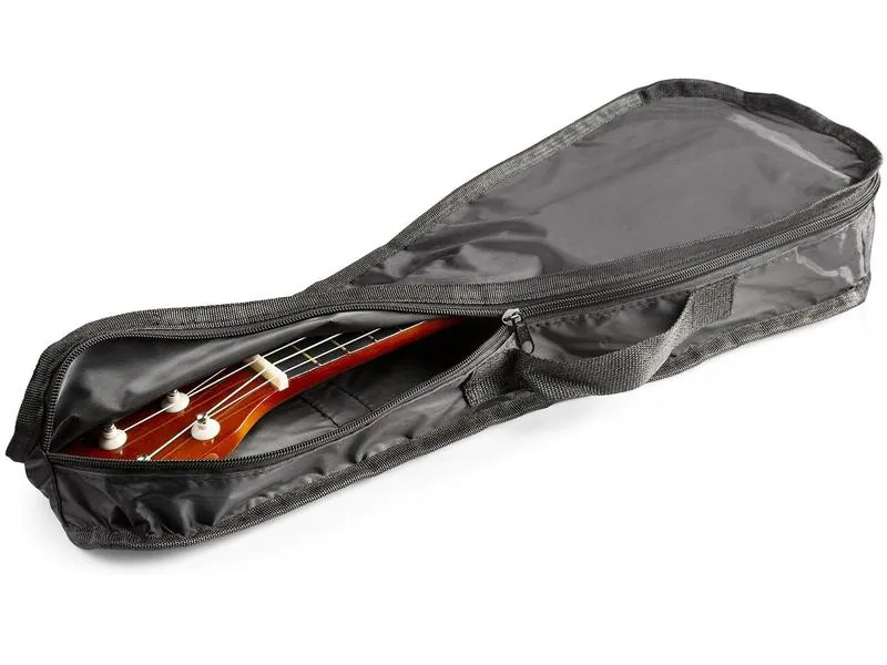 MAX Ukulele UKEY Set Soprano Dunkel Natur 21 Zoll