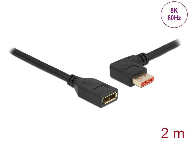 Delock Verlängerungskabel Links gewinkelt DisplayPort, 2 m