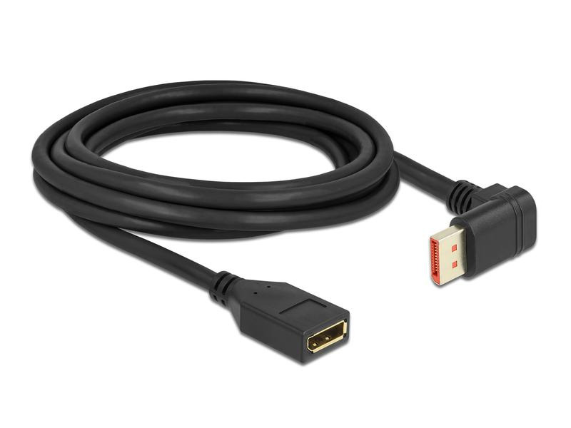 Delock Verlängerungskabel Unten gewinkelt DisplayPort, 3 m