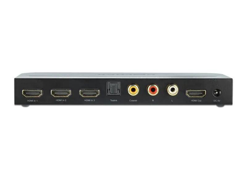 Delock Umschalter 3 Port HDMI, inkl. Audio Extraktor HDMI
