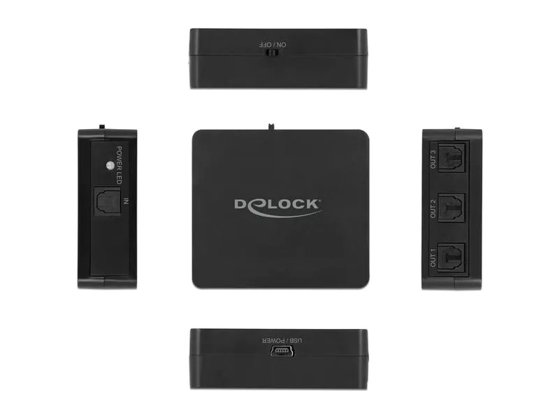 Delock Umschalter Toslink Splitter 1 In 3 Out Toslink