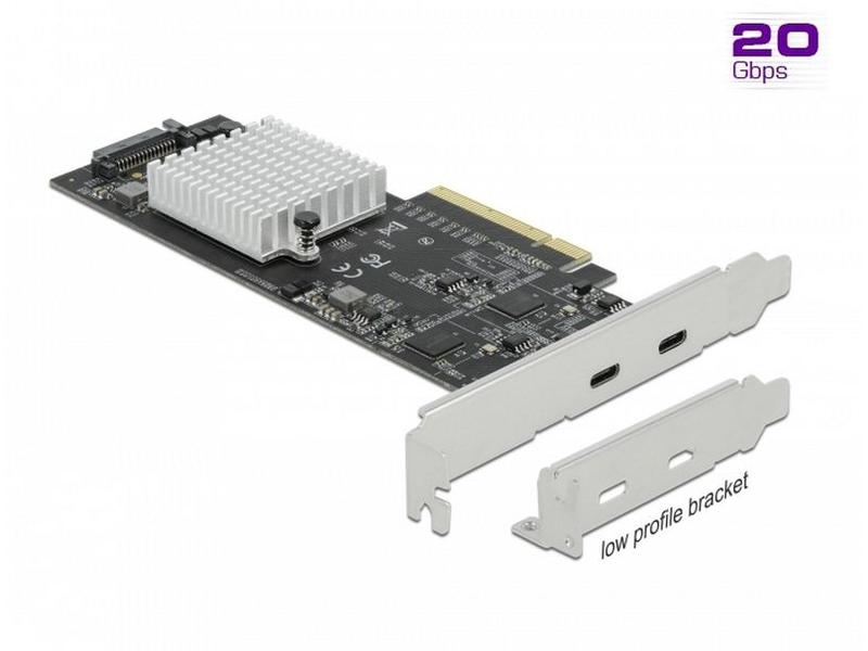 Delock PCI-Express-Karte USB 3.2 Gen2x2 - 2x USB-C Dual Channel