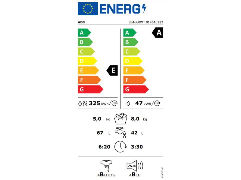 AEG by Electrolux Waschtrockner LB4660WT, 8 kg / 5 kg