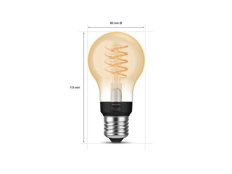 Philips Hue Leuchtmittel White Filament, 7 W, E27, 550 lm, Bluetooth