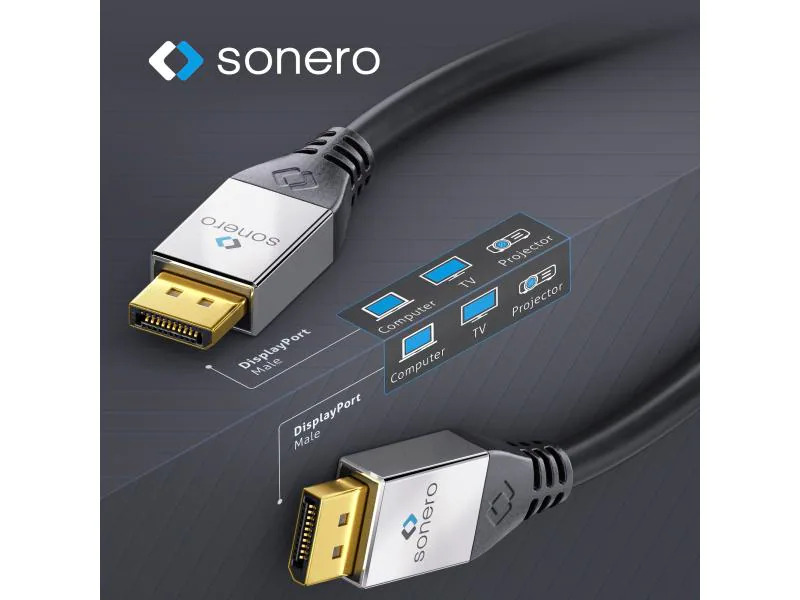 sonero Kabel DisplayPort - DisplayPort, 2 m