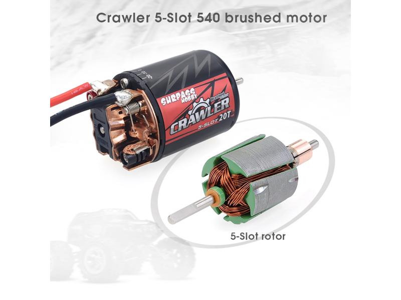 Surpass Hobby Brushed Motor Surpass Crawler 540 11T 5-Slot, 19800 RPM