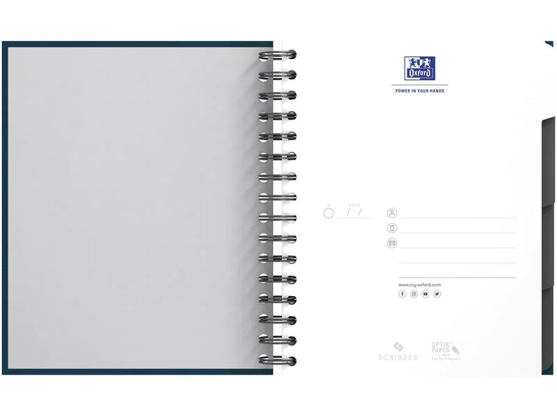 Oxford Notizbuch European Book A5+, kariert, assortiert