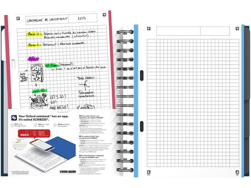 Oxford Notizbuch European Book A5+, kariert, assortiert
