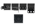 STEFFEN 19 Steckdosenleiste Alu Modular 8x T23, Schwarz/Orange