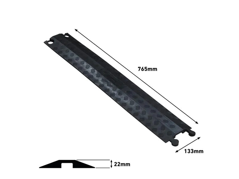 STEFFEN Kabelbrücke D-Line 0.765 m x 133 mm, Schwarz