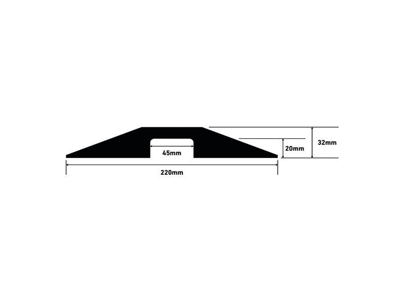 STEFFEN Kabelbrücke D-Line 0.765 m x 220 mm, Schwarz