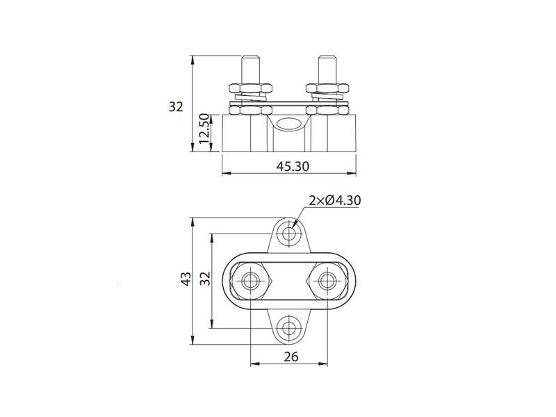 Swaytronic Bus Bar M6, Rot