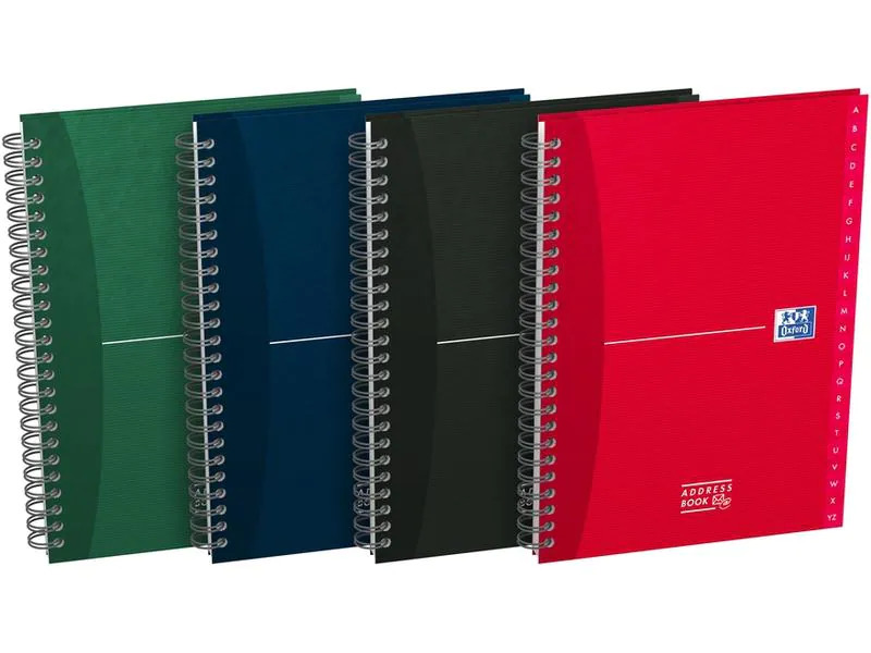 Oxford Adressbuch A4, Sonderlineatur, assortiert