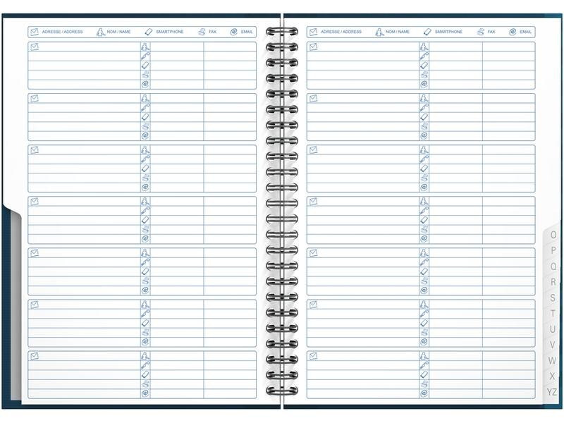 Oxford Adressbuch A4, Sonderlineatur, assortiert