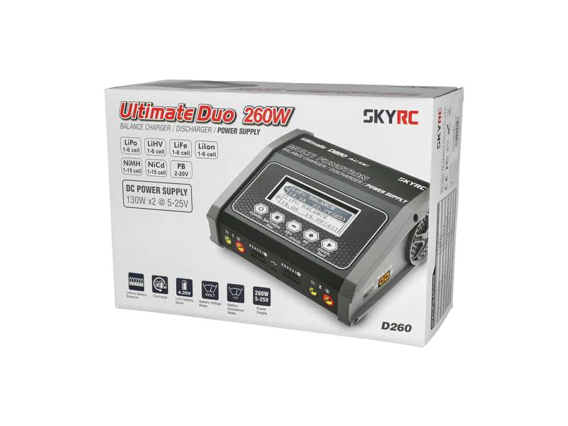 SKYRC Dual-Ladegerät D260 AC/DC 2x 130W